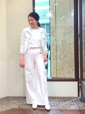 「NOMBRE IMPAIR（ノンブルアンペール）のアイテム（その他アウター）」を使った、maya.さん（レディース・160cm）の春コーディネート