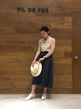 「ボウタイブラウス」｜maya.さん（レディース・160cm）の春コーディネート