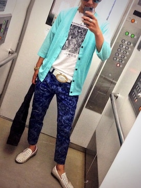 「DOWBL（ダブル）のアイテム（ベルト）」を使った、RYUSEI【DOWBL】さん（メンズ・168cm）の春コーディネート