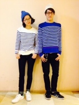 「カップルコーデ」｜佐脇涼太さん（メンズ・172cm）の冬コーディネート