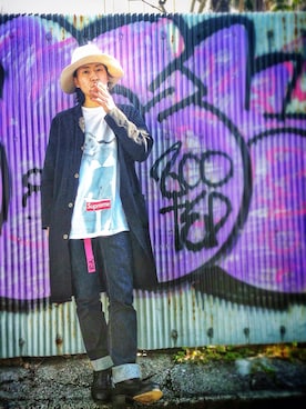 「MOUSSY（マウジー）のアイテム（帽子）」を使った、ブルさん（メンズ・170cm）の冬コーディネート