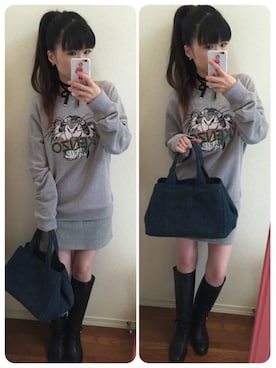 「KENZO」｜「アイテム（トートバッグ）」を使った、a.n.さん（レディース・160cm）の秋コーディネート