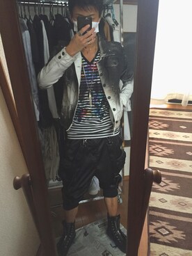 「FUGA（フーガ）のアイテム（アクセサリー）」を使った、小凪(こなぎ)さん（メンズ・167cm）の春コーディネート