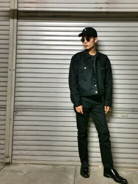 「JOHN LAWRENCE SULLIVAN accessory（ジョンローレンスサリバンアクセサリー）のアイテム（ジャケット/アウター）」を使った、平塚直人 さん（メンズ・175cm）の冬コーディネート