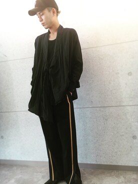 「VOO（ヴォー）のアイテム（キャップ）」を使った、平塚直人 さん（メンズ・175cm）の秋コーディネート