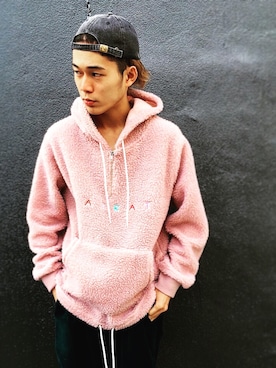 「BEAMS T（ビームスティー）のアイテム（キャップ）」を使った、平塚直人 さん（メンズ・175cm）の冬コーディネート