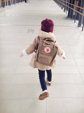「ニットキャップ」｜「アイテム（ムートンコート）」を使った、バニージョイ☆さん（キッズ・100cm）の秋コーディネート