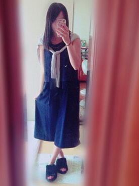 「INGNI（イング）のアイテム（つなぎ/オールインワン）」を使った、nananaさん（レディース・163cm）の夏コーディネート