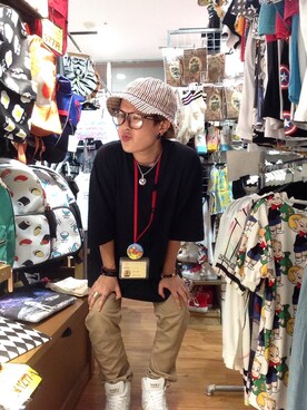 「sevens（セブンズ）のアイテム（帽子）」を使った、AYTさん（メンズ・162cm）の夏コーディネート