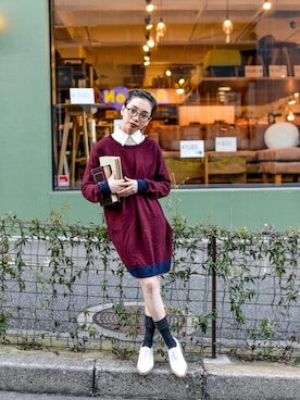 「BACCA（バッカ）のアイテム」を使った、仲西さほみさん（レディース・156cm）の春コーディネート