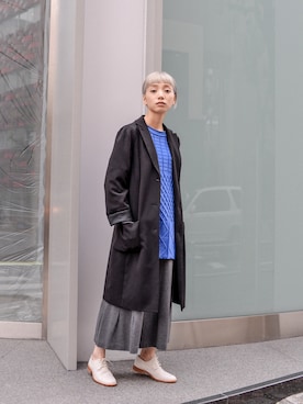「tricot COMME des GARCONS（トリココムデギャルソン）のアイテム」を使った、仲西さほみさん（レディース・156cm）の秋コーディネート