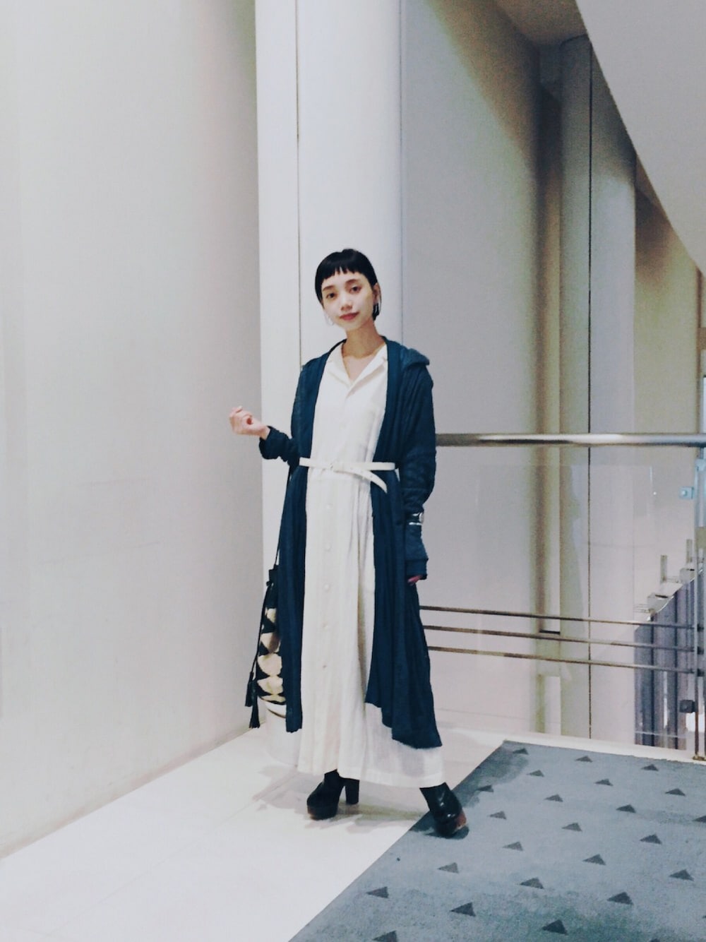 COMME des GARCONSのシャツワンピースを使った人気ファッション