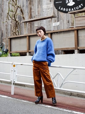 「FACETASM（ファセッタズム）のアイテム」を使った、仲西さほみさん（レディース・156cm）の秋コーディネート