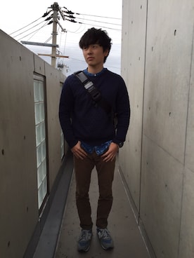 「乱痴気（ランチキ）のアイテム（トップス）」を使った、masakingさん（メンズ・167cm）の秋コーディネート