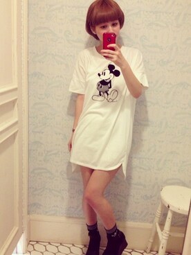 「へザー」｜「アイテム（レッグウェア）」を使った、阿久津 涼香さん（レディース・157cm）の夏コーディネート