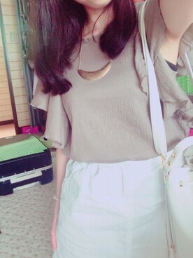 「RAY CASSIN（レイカズン）のアイテム（アクセサリー）」を使った、ayn@てきとーコーデさん（レディース・151cm）の夏コーディネート