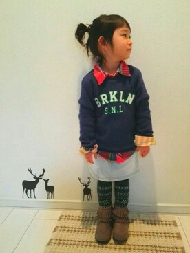 Sumina*°さん（キッズ・100cm）の冬コーディネート