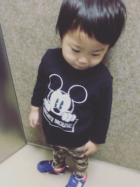 「アイテム（ロンパース、グリーン系）」を使った、ゆうちゃんさん（キッズ・90cm）の秋コーディネート