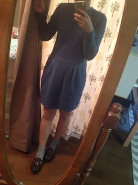 「スウェットワンピース」｜「アイテム（その他シューズ）」を使った、Saromeさん（レディース・153cm）の秋コーディネート