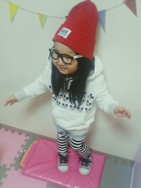 「DENIM BAR（デニム　バー）のアイテム」を使った、keeikiii♡さん（キッズ・90cm）の秋コーディネート