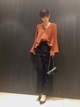 「ワイルドパンツ」｜chinamiさん（レディース・170cm）の秋コーディネート