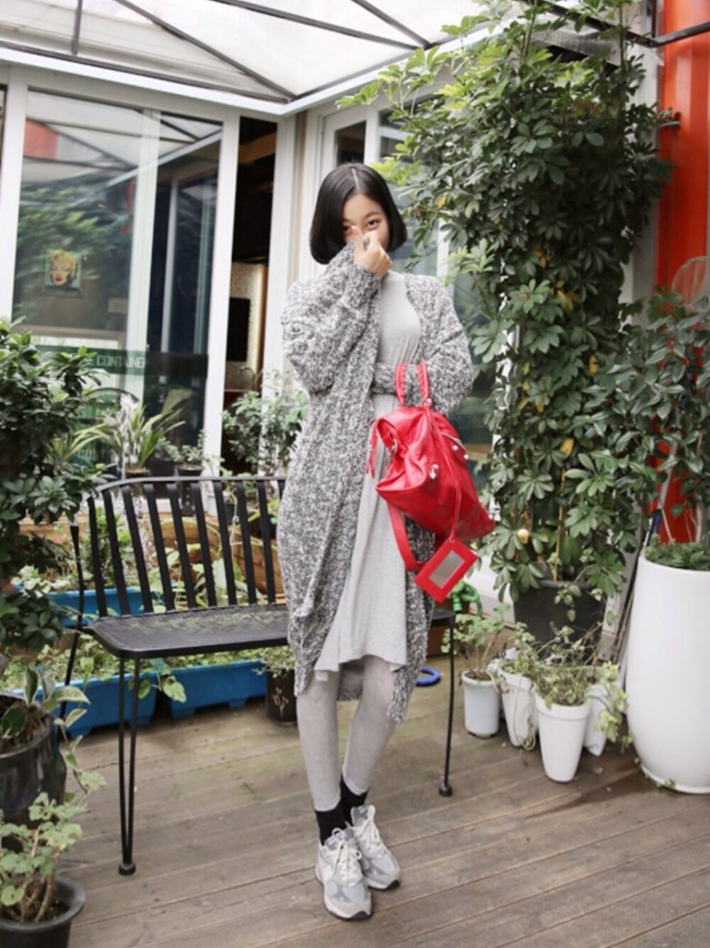 「www.merrybooboo.co.krのアイテム（その他アウター、その他）」を使った、메리부부さん（レディース・170cm）の秋コーディネートの1枚目の写真