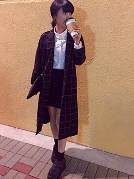 「:CHOCOOLATEのアイテム（ジャケット/アウター）」を使った、tsangmeimeiさん（レディース・157cm）の秋コーディネート