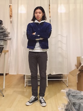 「gray」｜「アイテム（ブルゾン）」を使った、CHAPCHIMSIさん（メンズ・178cm）の秋コーディネート