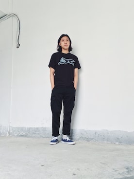 「ICECREAM（アイスクリーム）のアイテム」を使った、CHAPCHIMSIさん（メンズ・178cm）の春コーディネート