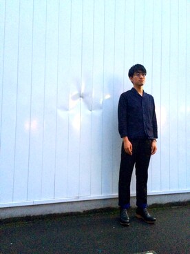 「DRIES VAN NOTEN（ドリスヴァンノッテン）のアイテム（スラックス）」を使った、tatsuya.uetakeさん（メンズ・175cm）の春コーディネート