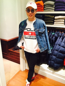 「COOGI（クージー）のアイテム（財布/小物）」を使った、HA$EGAWA ®さん（メンズ・175cm）の秋コーディネート