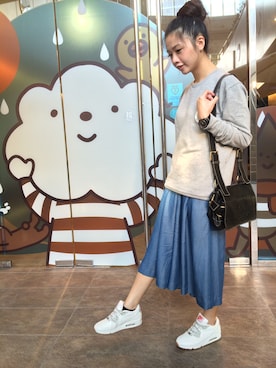 「ADLIB（アドリブ）のアイテム（トップス）」を使った、Minnieさん（レディース・158cm）の秋コーディネート