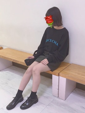 「ohotoro」｜「アイテム（スウェット）」を使った、yunaさん（レディース・157cm）の秋コーディネート