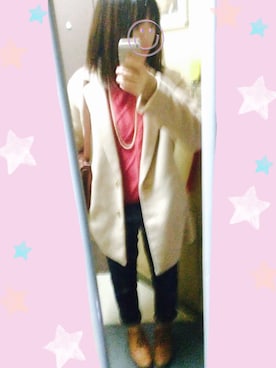 「ピンクニット」｜しずかさん（レディース・154cm）の冬コーディネート