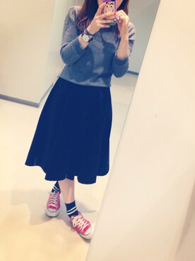 「Steven Alan（スティーブンアラン）のアイテム（スカート）」を使った、るーさんさん（メンズ・158cm）の秋コーディネート