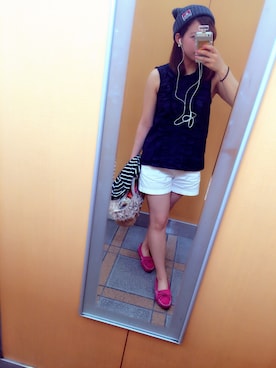 「ショーパン」｜「アイテム（ニットキャップ/ビーニー）」を使った、Mayuさん（レディース・151cm）の秋コーディネート