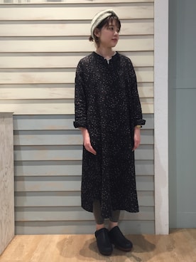 「アイテム（シャツワンピース、ブラック系）」を使った、studio CLIP マークイズみなとみらい店さん（レディース・153cm）の秋コーディネート
