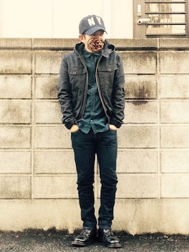 「Oliver Spencer（オリバースペンサー）のアイテム（ジャケット/アウター）」を使った、鼻屋さん（メンズ・165cm）の冬コーディネート