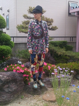 「MACARONIC（マカロニック）のアイテム」を使った、じーこむさん（メンズ・177cm）の春コーディネート