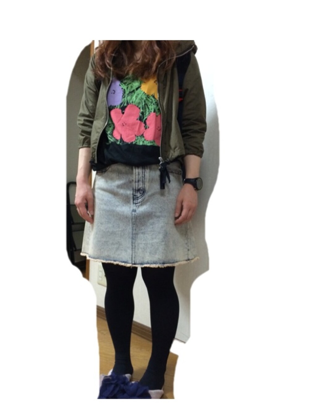 「ドクターマーチン、MARNI、プチプラコーデ、ロングTシャツ」｜「atmos/atmos girlsのDr.Martens 1460 WOMENS 8EYE BOOT [ドクターマーチン 1460 ウィメンズ 8アイ ブーツ]（ブーツ、ブラック系）」を使った、mikuさん（レディース・150cm）の春コーディネートの1枚目の写真