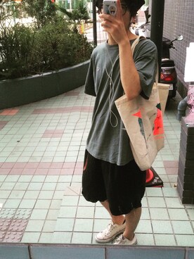 「diddlediddle（ディドルディドル）のアイテム（帽子）」を使った、まめたろ。さん（メンズ・168cm）の夏コーディネート