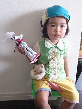 「ブーフーウー(BOOFOOWOO CO.,LTD.)」｜touma_mamaさん（キッズ・90cm）の夏コーディネート