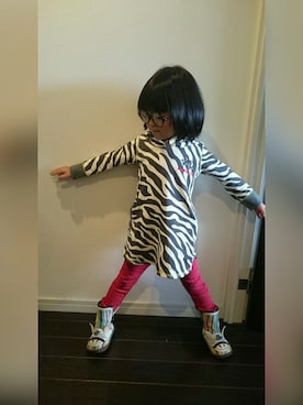 「BOOFOOWOO」｜「アイテム（ワンピース/ドレス）」を使った、touma_mamaさん（キッズ・100cm）の秋コーディネート