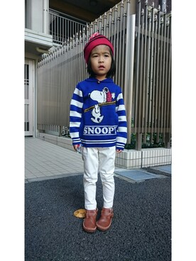「BOOFOOWOO」｜touma_mamaさん（キッズ・100cm）の春コーディネート