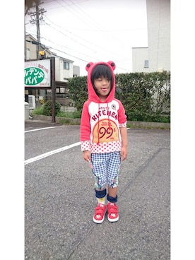 「BOOFOOWOO」｜「アイテム（その他）」を使った、touma_mamaさん（キッズ・100cm）の春コーディネート