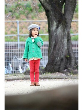 「BOOFOOWOO」｜touma_mamaさん（キッズ・100cm）の春コーディネート