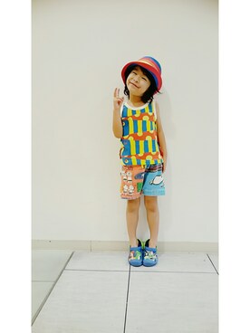 「BOOFOOWOO」｜「アイテム（その他）」を使った、touma_mamaさん（キッズ・100cm）の夏コーディネート