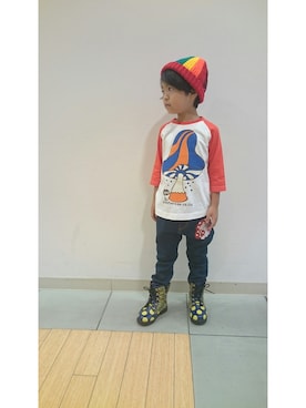 「BOOFOOWOO」｜「アイテム（その他）」を使った、touma_mamaさん（キッズ・100cm）の秋コーディネート