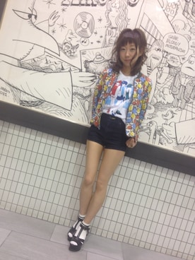 「グラニフ」｜「アイテム（ブルゾン）」を使った、ねっこさん（レディース・159cm）の春コーディネート