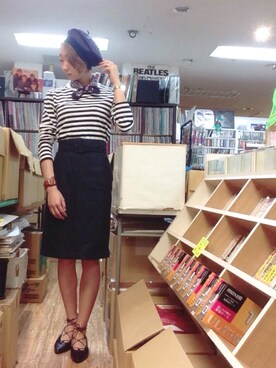 「BEAMS BOY（ビームスボーイ）の【予約】BEAMS BOY / レザー ワイドブレスレット（ブレスレット）」を使った、ねっこさん（レディース・160cm）の夏コーディネート